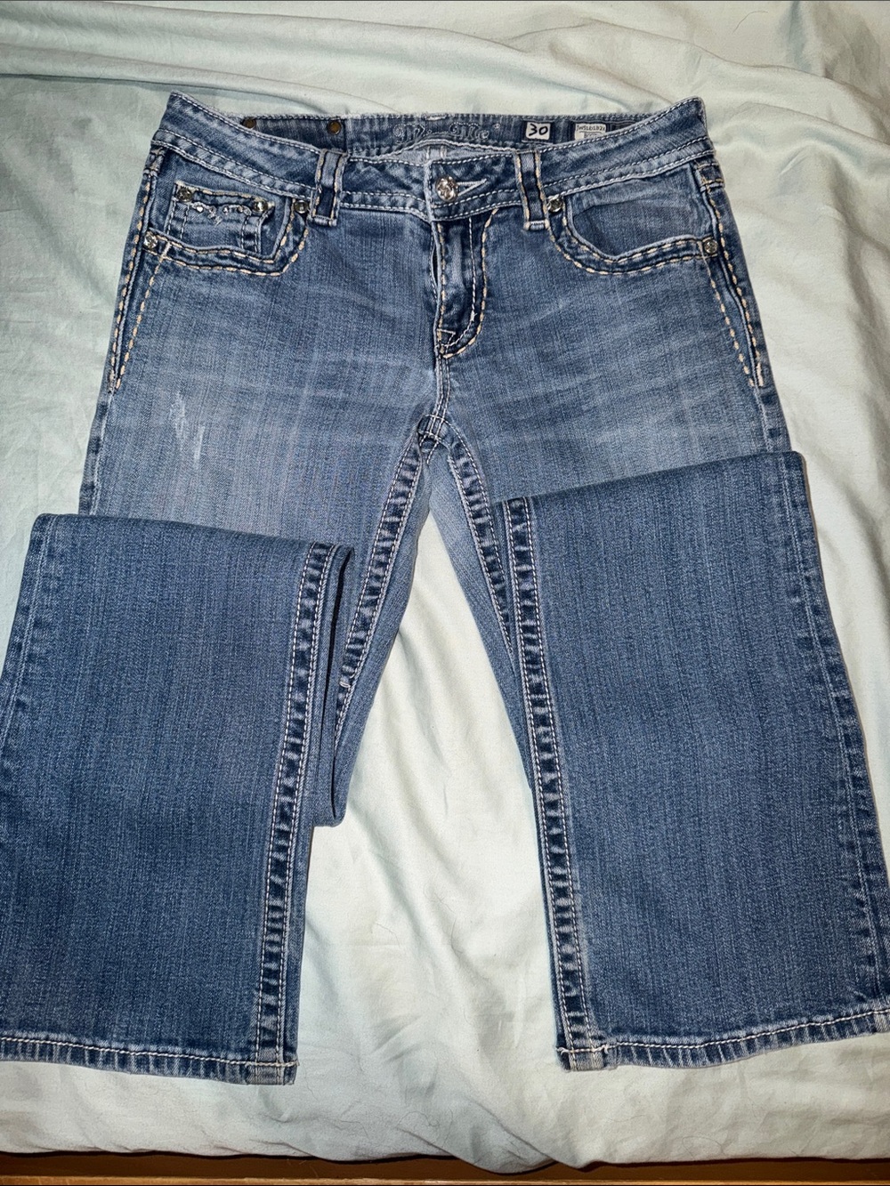 Miss Me Women's Boot Cut Jeans in Medium Blue Wash